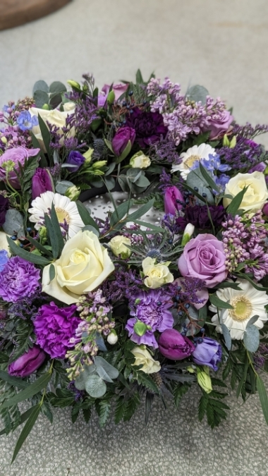 Purple & White Wreath